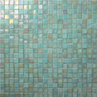 15x15mm Sauqre Hot Melt Glass Jade Iridescent Green BGC014-Mosaic tile, Glass mosaic pool , Glass mosaic pool tile China 