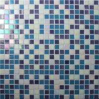 Color de mezcla cuadrada BGC034-Azulejo de la piscina, mosaico de la piscina, azulejo de mosaico de cristal, azulejo del mosaico del color de la mezcla