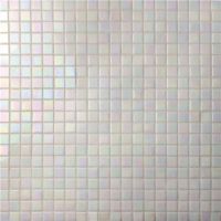 20x20mm Square Iridescent Hot Melt Glass White BGC038-Pool tile, Pool mosaic, Glass mosaic, Decorative glass mosaic tile