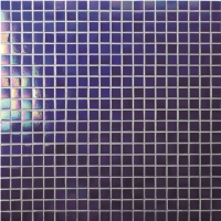 20x20mm Square Iridescent Hot Melt Glass Cobalt Blue BGC601-Pool tile, Pool mosaic, Glass mosaic, Cobalt blue swimming pool tile 