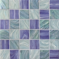 Iridescent Square BGK001-carreaux de la piscine, la piscine en mosaïque, mosaïque de verre, verre pièces de mosaïque