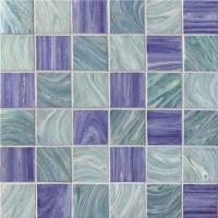 2 Inch Square Hot Melt Glass Iridescent BGK001-Pool tiles, Pool mosaic, Glass mosaic, Glass mosaic pieces