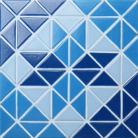 Santorini Blossom TRG-SA-BL-Pool Tiles, Triangle Tile, Swimming Pool Bottom Tile 