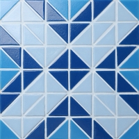 Santorini Square TRG-SA-SQ1-Azulejo da piscina, telha do triângulo, arte da telha da piscina