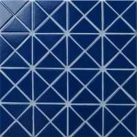 Santorini Pure-Color TRG-SA-P3-Azulejo de piscina, telha de triângulo, design de azulejos de vidro de piscina