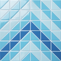 Santorin Chevron TR-SA-CV2-Mosaïque triangulaire, mosaïque triangulaire, pièces en mosaïque triangulaire, carreaux mosaïques de piscine