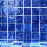波浪钴蓝色BCP604-马赛克瓷砖，瓷马赛克，游泳池马赛克瓷砖，瓷池马赛克瓷砖