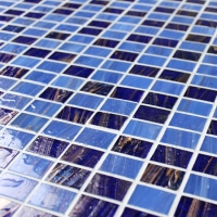 Ligne d\'or bleu foncé de luxe BGZ015-Carrelage en mosaïque, Mosaïque en verre, Carrelage mosaïque en piscine, Magnifique mosaïque en verre en gros