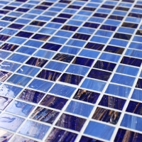 Linha de ouro azul escuro de luxo BGZ015-Mosaico de mosaico, Mosaico de vidro, Mosaico de piscina, Mosaico de vidro bonito