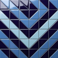 Puzzle Santorini TR-SA-PZ-Mosaïque triangulaire, mosaïque triangulaire, motif mosaïque triangulaire, carreaux mosaïques de piscine