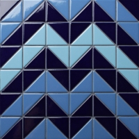 Санторини Chevron TR-SA-CV-Треугольная мозаика, Мозаичная черепица треугольника, Мозаичный узор треугольника, Мозаичная плитка бассейна