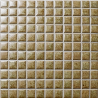 25x25mm Square Glossy Porcelain Brown BCI615-Ceramic mosaic, Ceramic mosaic tile, Ceramic pool tile prices