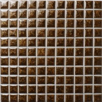 25x25mm Square Glossy Porcelain Brown BCI913-Ceramic mosaic, Ceramic mosaic tile, Ceramic pool tile manufacturers