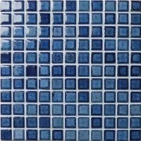 25x25mm Square Glossy Porcelain Cobalt Blue BCI912-Ceramic mosaic, Ceramic mosaic tile, Wholesale ceramic pool tile 