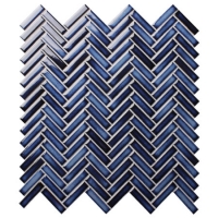 Strip Dark Blue BCZ619A-Мозаика из елочки, мозаичная плитка из ели, мозаичная плитка из елибовидной мозаики