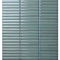 Kit Kat Tile Teal Blue BCZ710A-Strip mosaic, Strip mosaic tiles, Mosaic strip wall tiles 