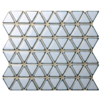 Triangle bleu pâle BCZ626A-tuiles bleues de mosaïque salle de bains, tuile de mosaïque de triangle, tuiles de porcelaine pour les piscines