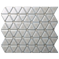 Triângulo luz cinza BCZ312A-Grey mosaico telhas do banheiro, telhas de mosaico para paredes de chuveiro, porcelana mosaico telha backsplash