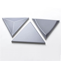 3D triangle gris BCZ310D-tuiles de mur gris, tuile de mur de porcelaine 3D, tuile en forme de triangle