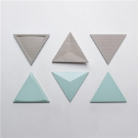 Triángulo 3D BCZ714D verde-azulejo para el chapoteo, azulejos de la pared verde, azulejo de la porcelana 3D