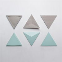 3D Triangle Tile Ceramic Green BCZ714D-tile for backsplash, green wall tiles, 3d porcelain tile