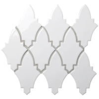 Shield Tile White BCZ209Z-moroccan mosaic tile, white mosaic tile backsplash, mosaic tiles in bathroom