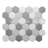 Шестиугольная серая смесь C\'037B-шестиугольник бассейн плитка, серая мозаика плитка, мозаика бассейн плитка