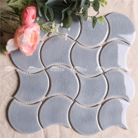 Frozen Fan Shape Crackle BCZ304-B-swimming pool tile, fish pool tiles, pool tile ideas