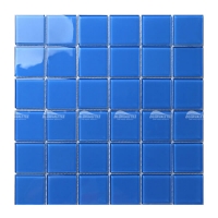 Verre de cristal BGK602F2-mosaïques de piscine d\'eau bleue, tuile en verre pour des piscines, tuiles de piscine de mosaïque en verre