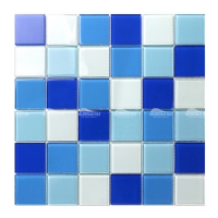 Verre de cristal BGK001F2-mosaïques pour piscines, carreaux de verre de piscine, tuile de piscine en verre