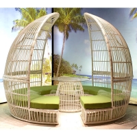 Tumbonas al aire libre RB901-CT-muebles de exterior para piscina, juego de sofás al aire libre rattan, tumbona sin aire libre