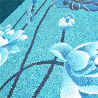 Série da flor da arte da associação-fornecedores de azulejos de piscina, arte na piscina, arte em mosaico de piscina