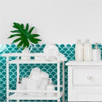 Forma de ventilador congelado Crackle BCZ715-escamas de peixe marroquino, banheiro de azulejo de escala de peixe, mosaico de azulejo de peixe na piscina