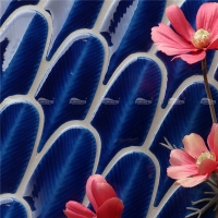 Plumaje azul oscuro BCZ701S-azulejos de plumaje, azulejos de mosaico hechos a mano, azulejos de baño de mosaico azul