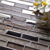 Electroplated Linear Shape Glass ZOM1912-electroplated glass mosaic, glass mosaic in shower, crystal glass mosaic backsplash