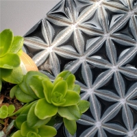 Concave Mini Star ZOB1103-dosseret de tuile de triangle, idées de mosaïque de mosaïque de douche de salle de bains, magasin de fournitures de piscine