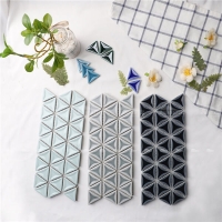 Concave Mini Star ZOB1611-mosaïque de tuiles de triangle, conceptions de tuile de mosaïque de salle de bains, triangles de mosaïque