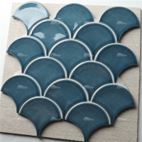 Fish Scale ZGA2602-blue fan tile, blue fish scale tile bathroom, pool tile supplier