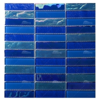 Iridescent Glass Tile GZOF5009-blue iridescent tile, iridescent glass tile for pools, pool tile wholesale