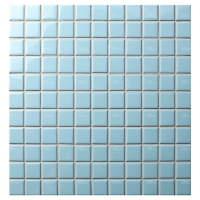 25x25mm Square Porcelain Classic Sky Blue IGA3602-pool tile warehouse, blue pool tile, swimming pool mosaic tile