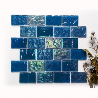 Iridescent Glass Tile GZOF5002-subway iridescent glass tile, brick iridescent glass tile, pool tile supplier