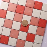 48mm Full Body Unglazed KOF6004-tile wholesale,mix red unglazed mosaic,red mix porcelain mosaic tiles