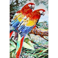 Glass Bird Pattern Mosaic Art ZGH2010-mosaic art bird, glass mosaic tile art, mosaic art wholesale