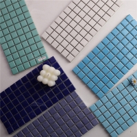 23x23mm Granule Matte Surface Square Porcelain Blue HMF8602-swimming pool tiles blue, blue pool tile ideas, pool tile wholesale