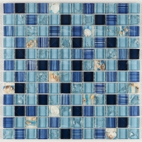 Glass mix Conch Resin Tile Blue GHGH8604-pool tile,conch glass mosaic,shell glass mosaic,pool tile suppliers