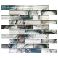 Mixed Size Linear Shape Laminated Glass GZOJ9921-glass mosaic,glass mosaic bathroom tiles,glass subway tile sale