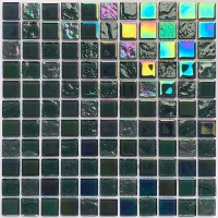 25x25mm Square Crystal Glass Iridescent GIOL1702-glass pool mosaic，mosaic glass pool tile，swimming pool mosaic tile suppliers