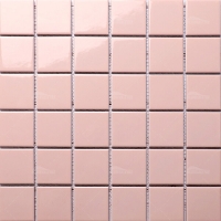 48x48mm Square Glossy Porcelain Pink CKG410B-pool mosaic,pink swimming pool tiles,pool tile company