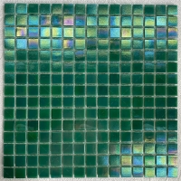 20*20mm Square Iridescent Green Glass GZOJ2701-green pool tile,green tiles swimming pool,pool glass tile