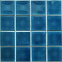 73*73mm Square Porcelain Crackle Blue COB601X-swimming pool tile,swimming pool porcelain tiles,blue mosaic tiles for pool
